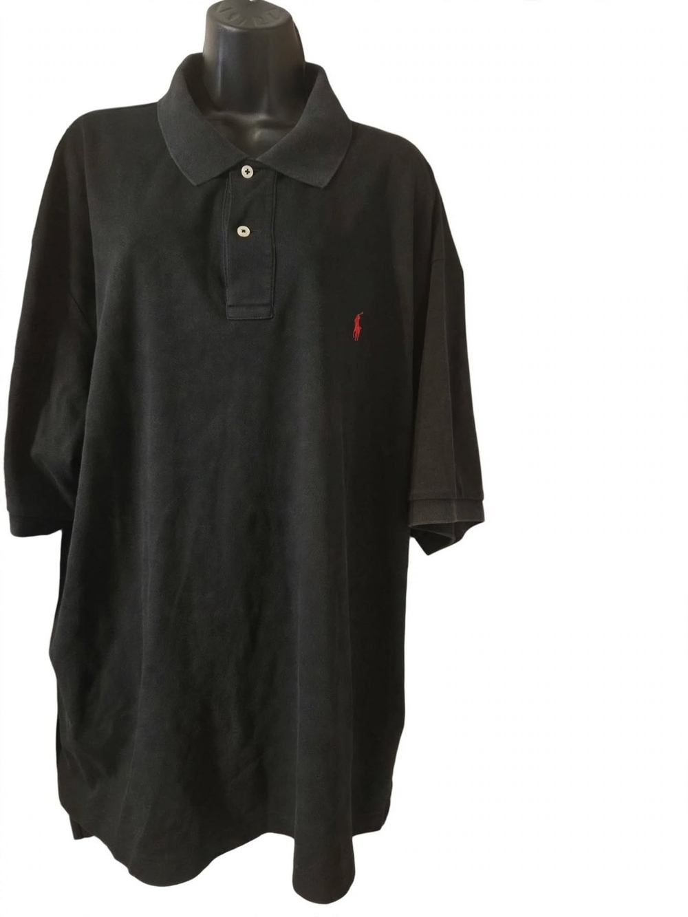 Polo by Ralph Lauren Men’s Black Polo Shirt with Red Logo